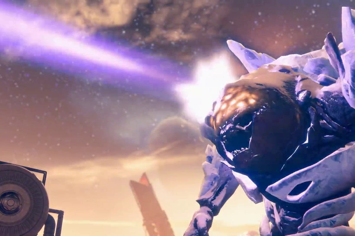 Destiny 2: Warmind - an ogre firing a laser beam