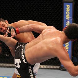 David Mitchell fought Paulo Thiago at UFC 134 in Rio de Janeiro, Brazil, August 26, 2011.