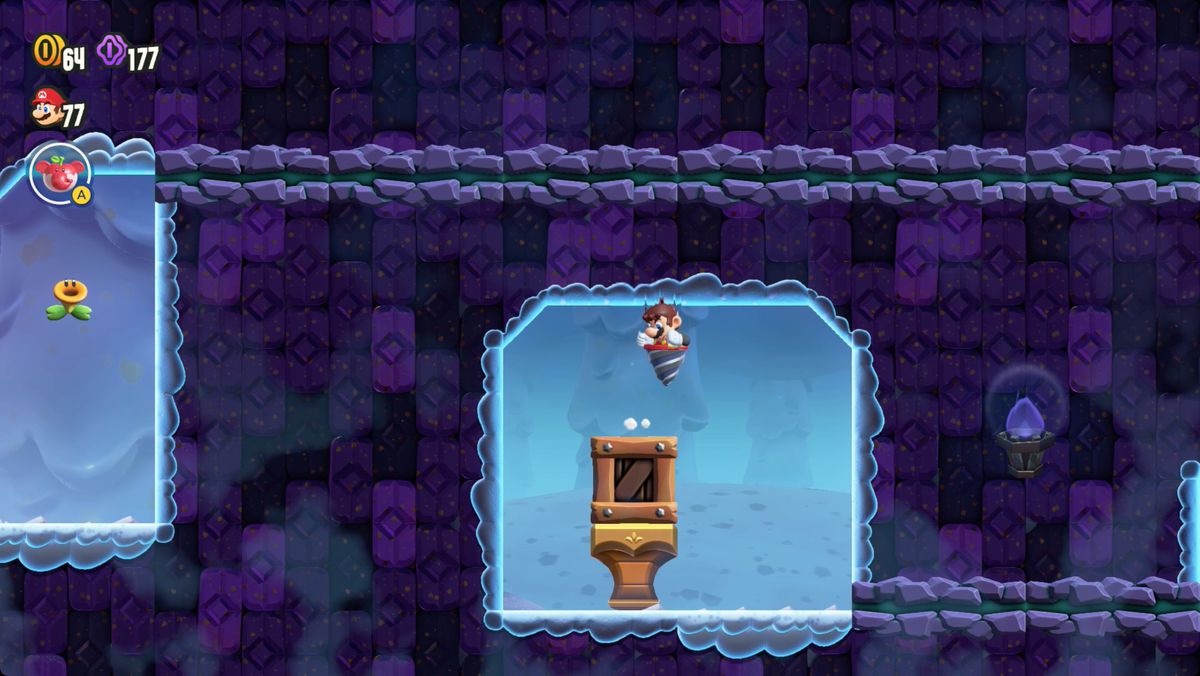 Super Mario Bros. Wonder Break Time!: Treasure Vault screenshot showing the location of a Wonder Seed.