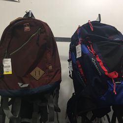 Backpacks, from left: $24.99 (from $50) and $44.99 (from $90)