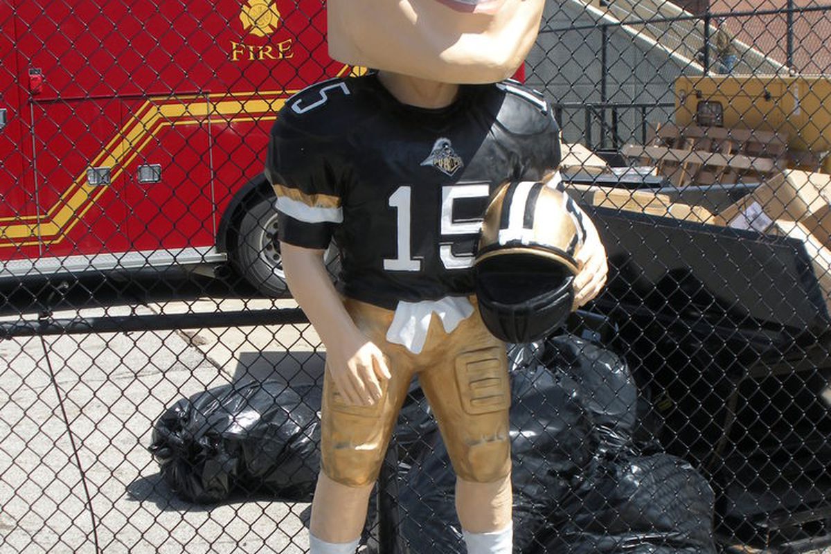 The Big Ten Network's Drew Brees bobble head. He was a very popular attraction at Spring Fest.