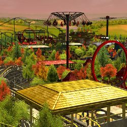 Alexander Krikes’s Bell Gardens on ‘RollerCoaster Tycoon 3’