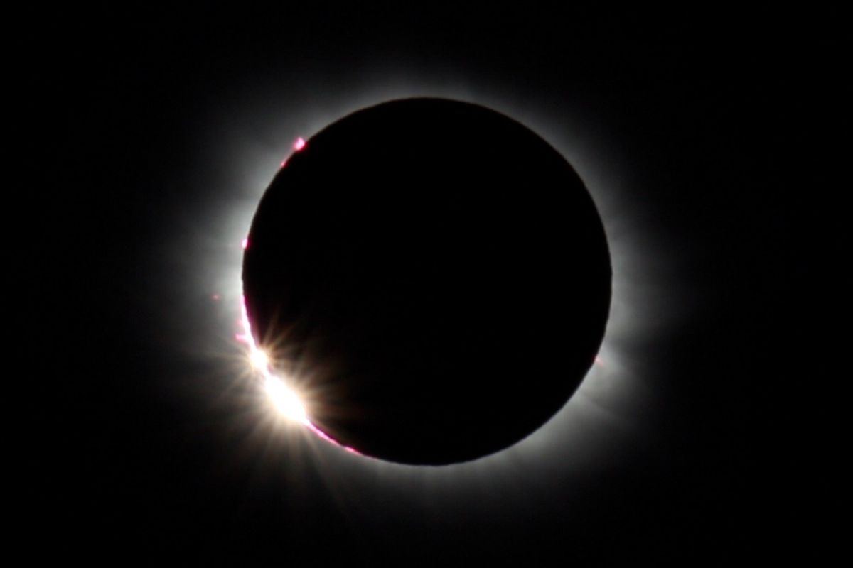 Photo of a total solar eclipse