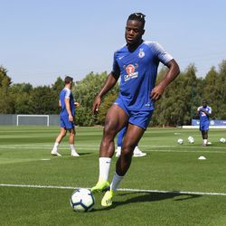 Michy flashes some thigh