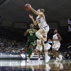 The USF Bulls take on the UConn Huskies in a women’s college basketball game at Gampel Pavilion in Storrs, CT on January 13, 2019.