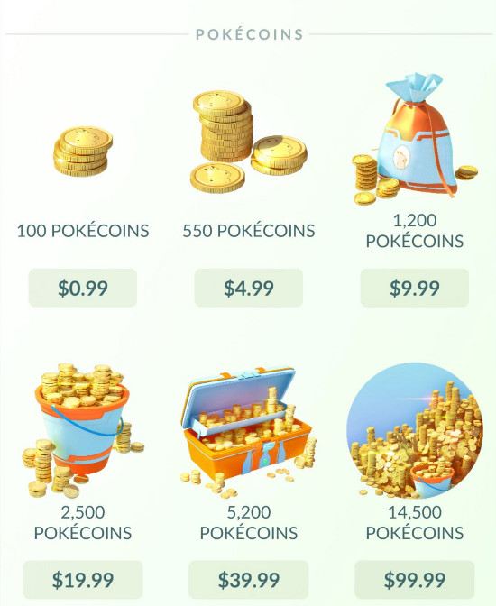 pokemon go coins