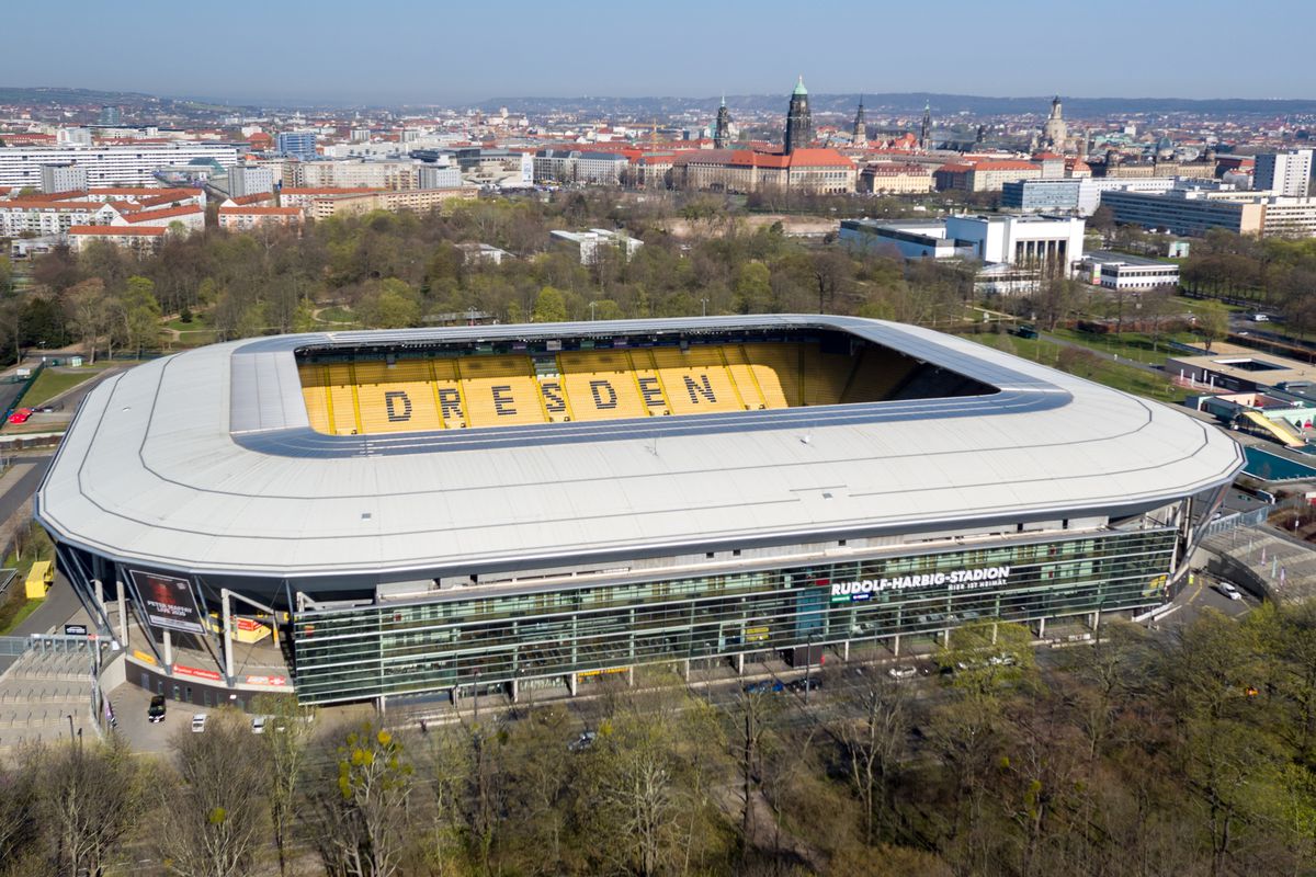 The Rudolf-Harbig-Stadium, venue of the SG Dynamo Dresden.
