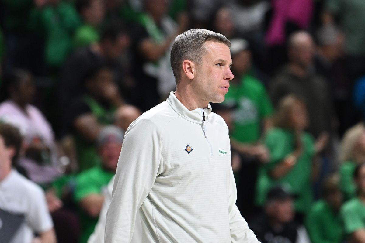 North Texas Mean Green assistant coach Ross Hodge during the second half in the game against the UAB Blazers at Orleans Arena.