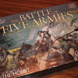 The Battle of Five Armies, from Ares Games, is based upon the J.R.R. Tolkien book "The Hobbit" and the Peter Jackson movie based on it. One player takes on the roles of the Free Peoples of Middle Earth, while one leads the Shadow Army.