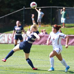 The UConn Huskies take on the Boston College Eagles in a women’s college soccer game at Newton Campus Lacrosse & Soccer Field in Newton, MA on August 26, 2018.