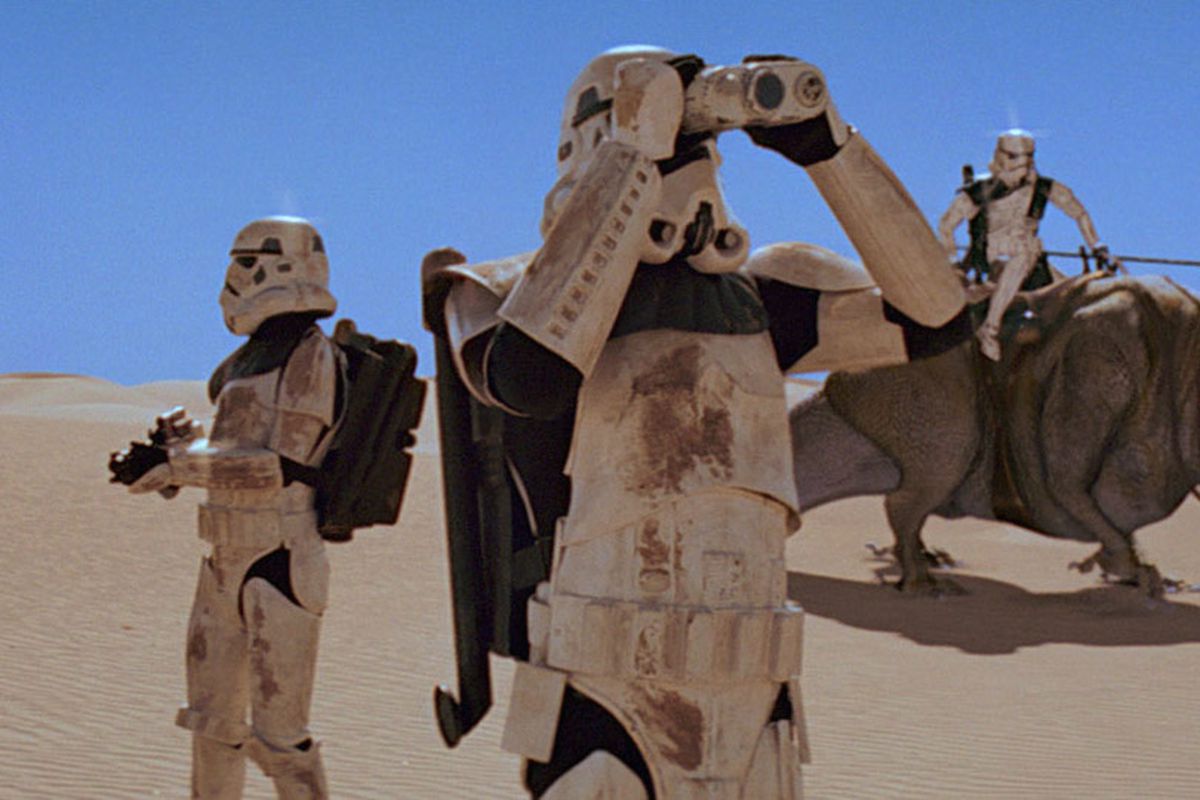 Stormtroopers searching the desert