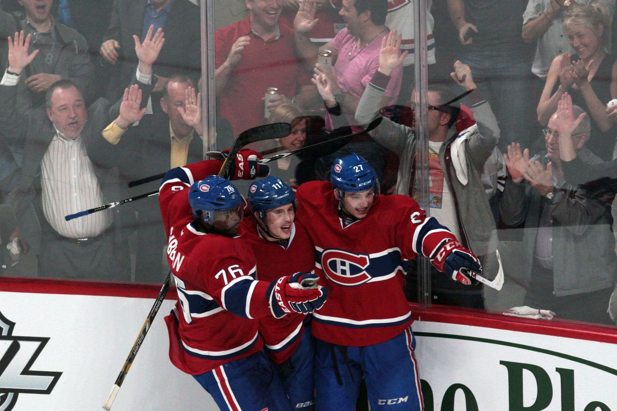 Subban, Gallagher, and Galchenyuk are just glad this whole exercise is over.