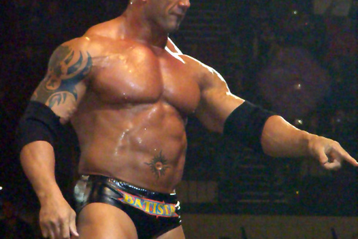 Batista - edging towards an eventual WWE comeback, despite opening a new MMA gym and still being down on their PG product.  (Wikimedia Commons)