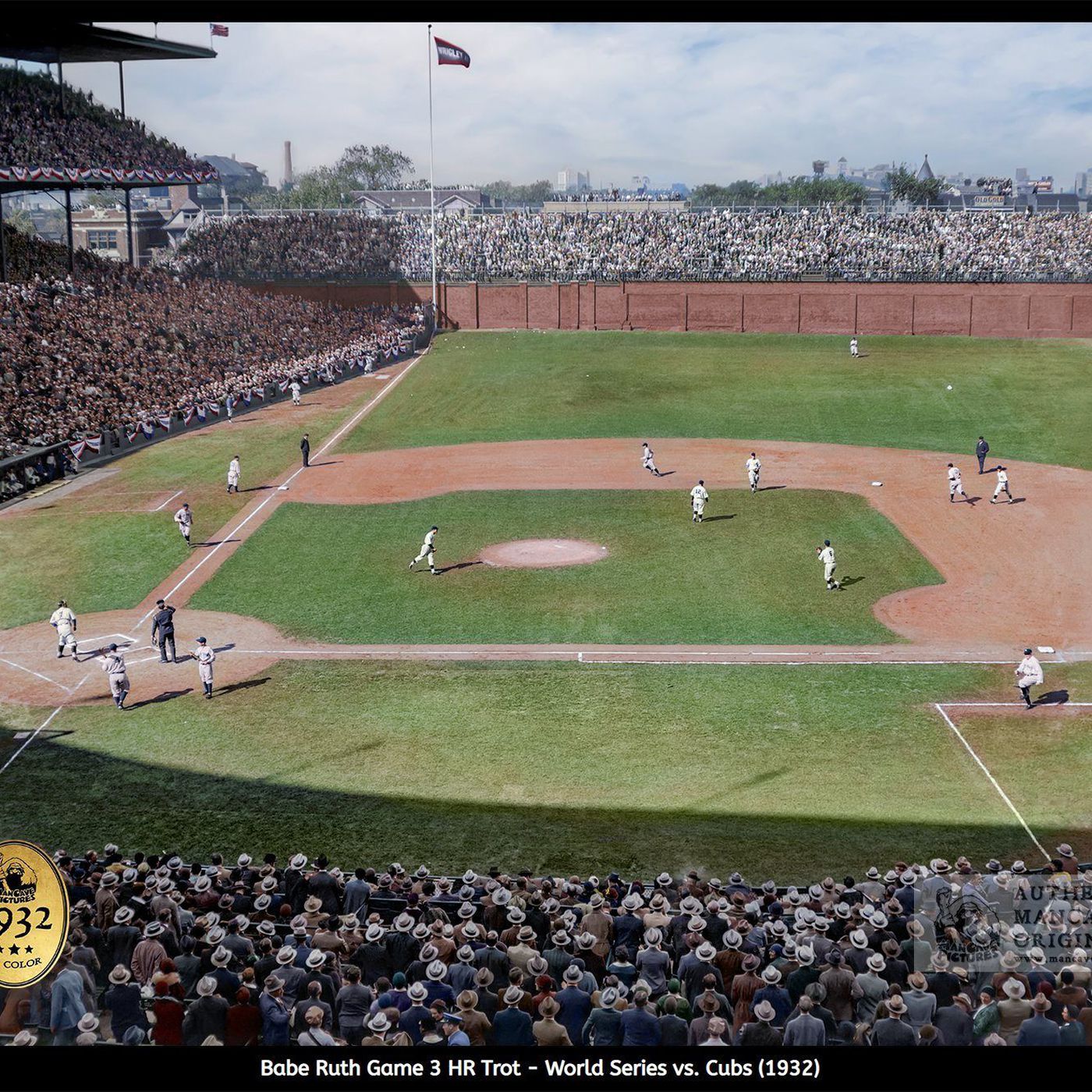 Wrigley Field history: A new, colorized photo of a Babe Ruth World Series  home run - Bleed Cubbie Blue