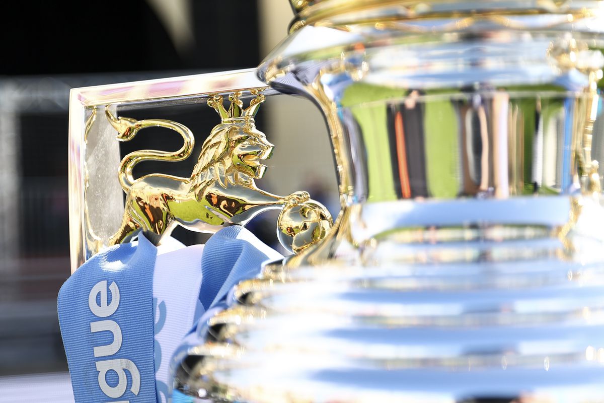 Detail shot of the Premier League trophy