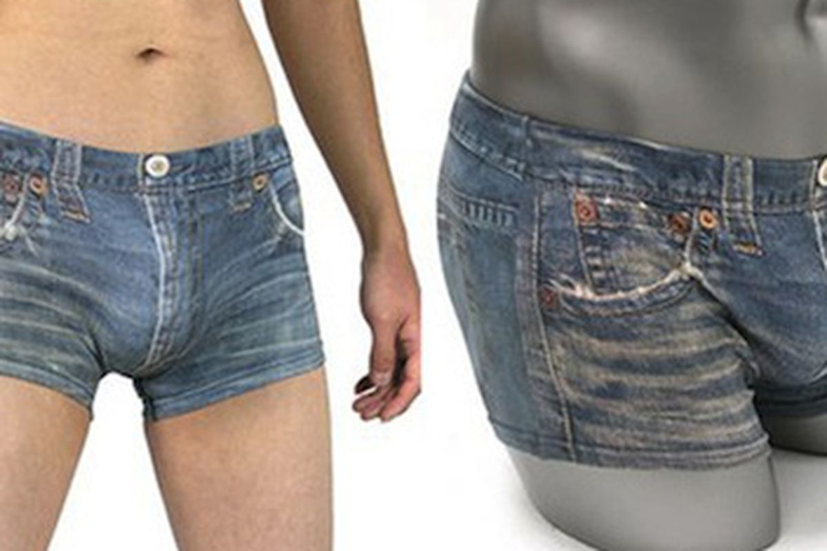 Hey hipster dudes: these are not an acceptable alternative to jorts. Image via <a href="http://racked.com/archives/2011/04/13/forget-pajama-jeans-check-out-jeanpants-underwear-only-61.php">Racked</a>