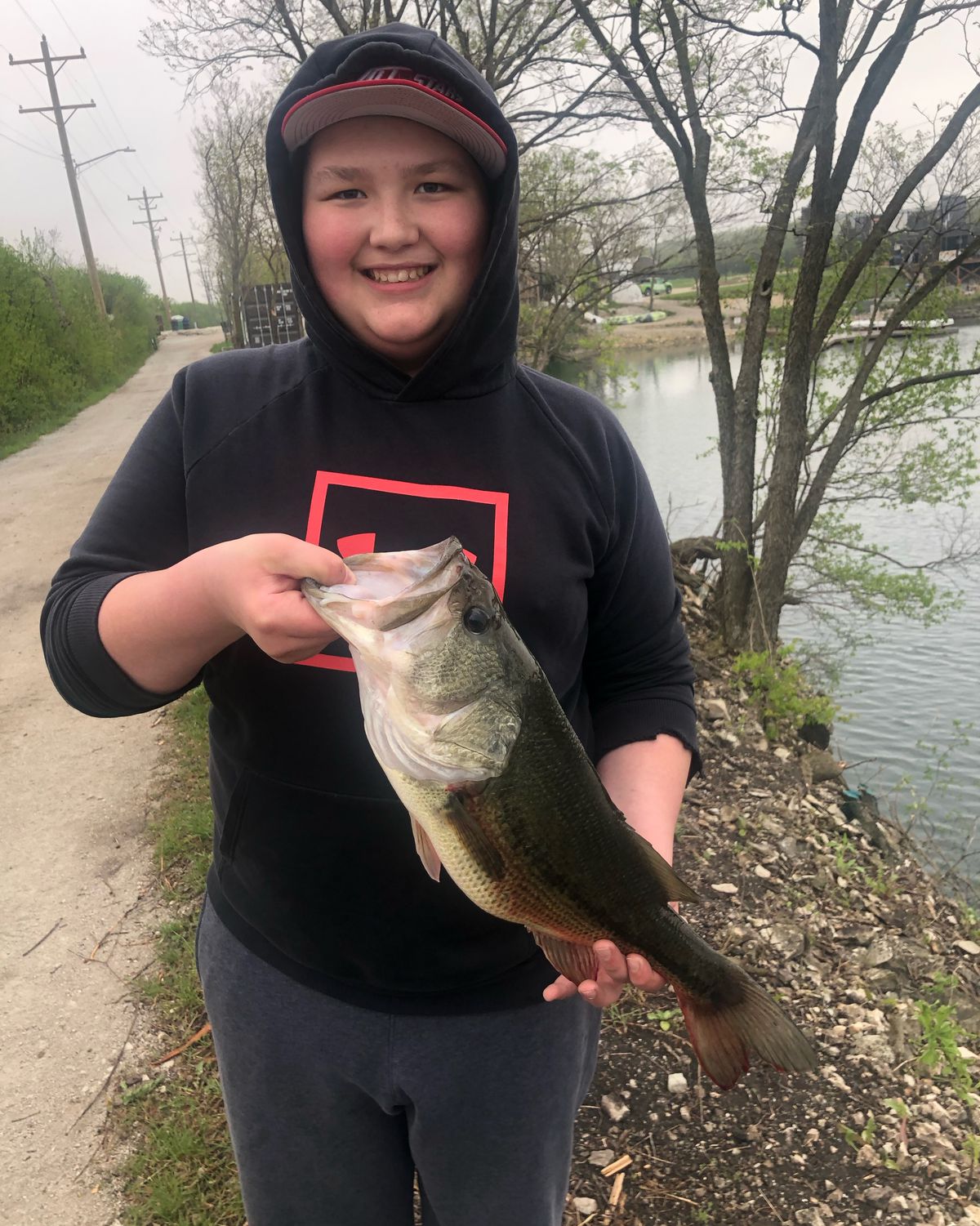 Tommy Hall caught his personal-best largemouth bass. Provided photo