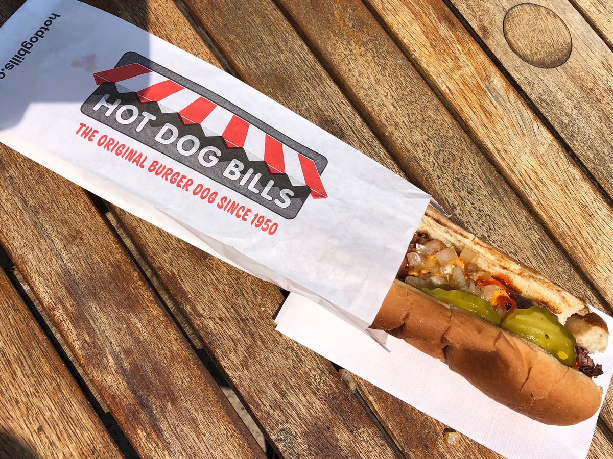 Burger dog from Hot Dog Bills