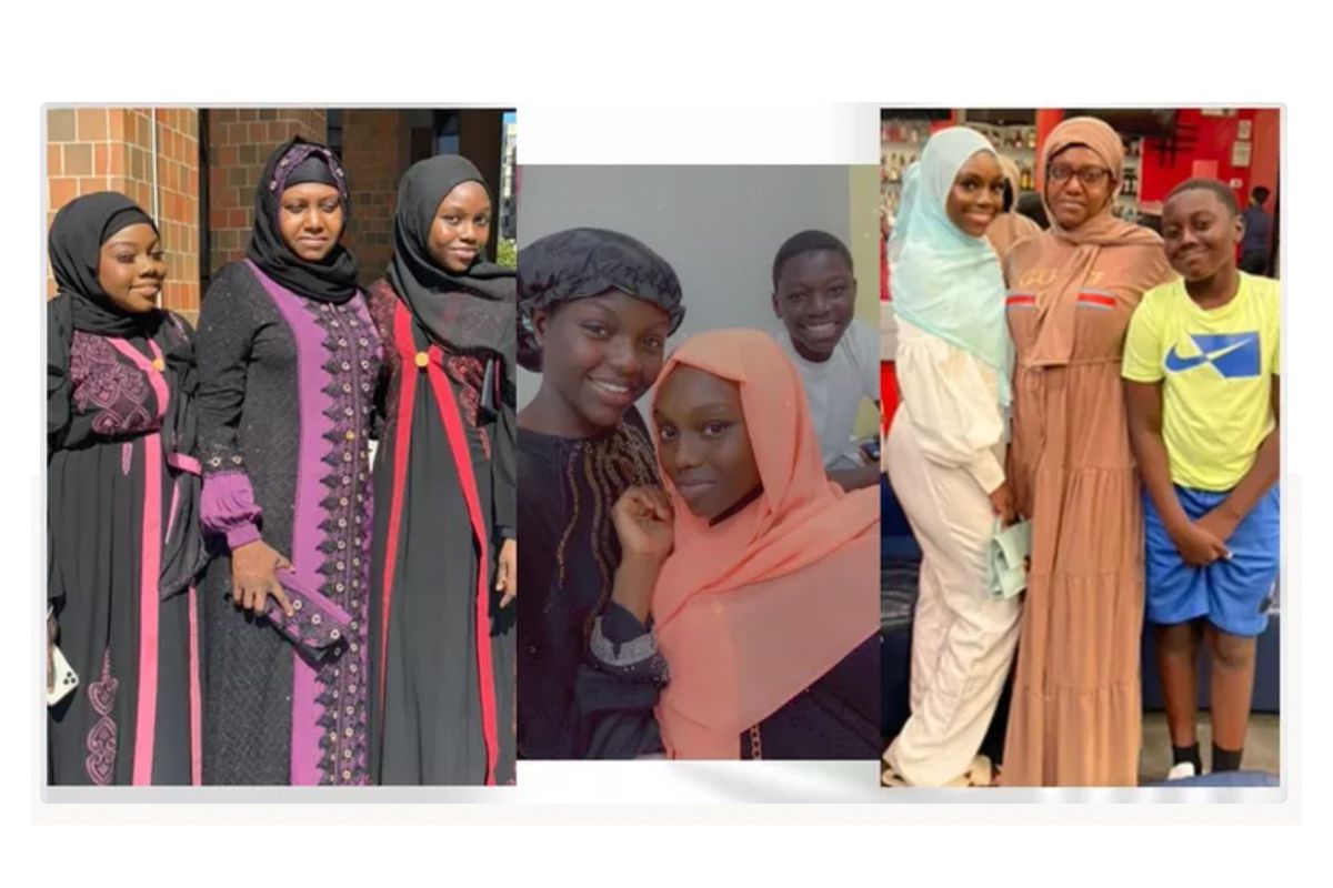 Members of the Drammeh family who were killed or injured in the Jan 9 fire. Left photo (l-r): Fatoumala, Fatoumata, and Fatima. Center photo: Nyumaaisha, Fatima, and Yagub. Right photo: Fatima, Fatoumata, Muhammed.