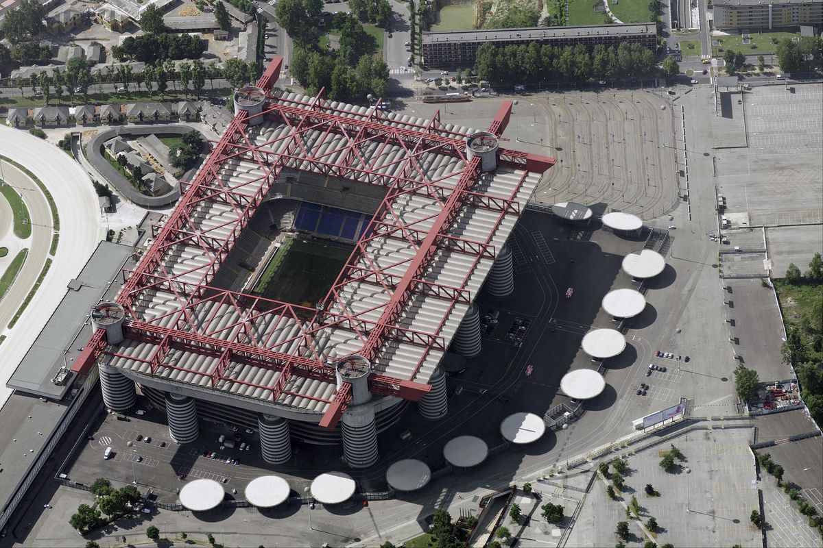 Aerial View Of Stadio San Siro, Milan