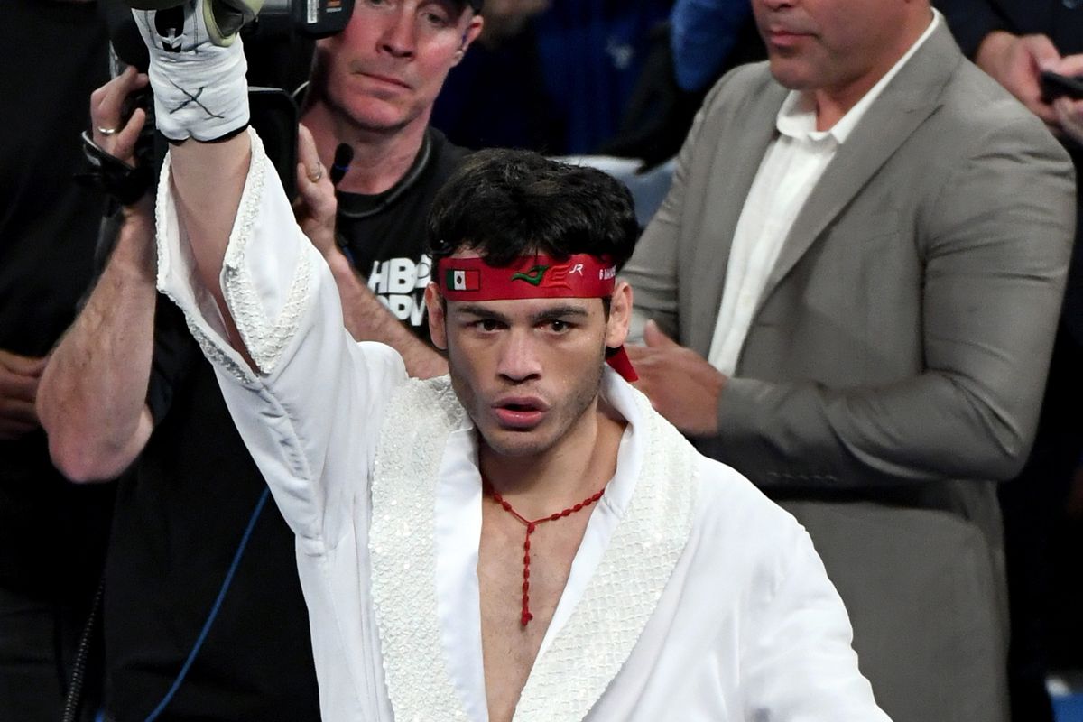 ulio Cesar Chavez Jr. is introduced before his catchweight bout against Canelo Alvarez at T-Mobile Arena on May 6, 2017 in Las Vegas, Nevada. Alvarez won by unanimous decsion.