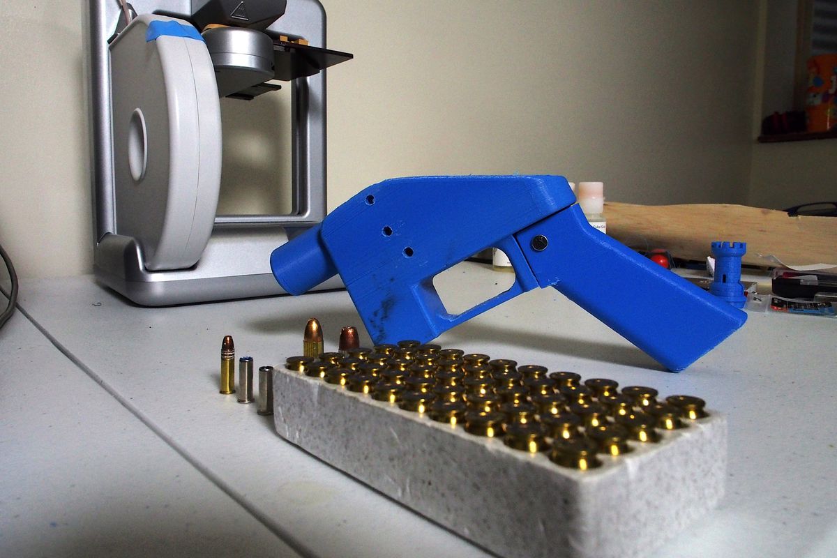 A 3D-printed gun.
