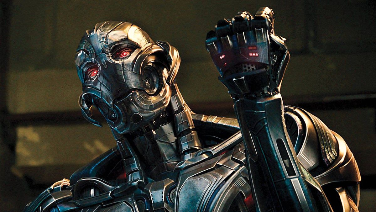 Ultron holds up a fist in Age of Ultron