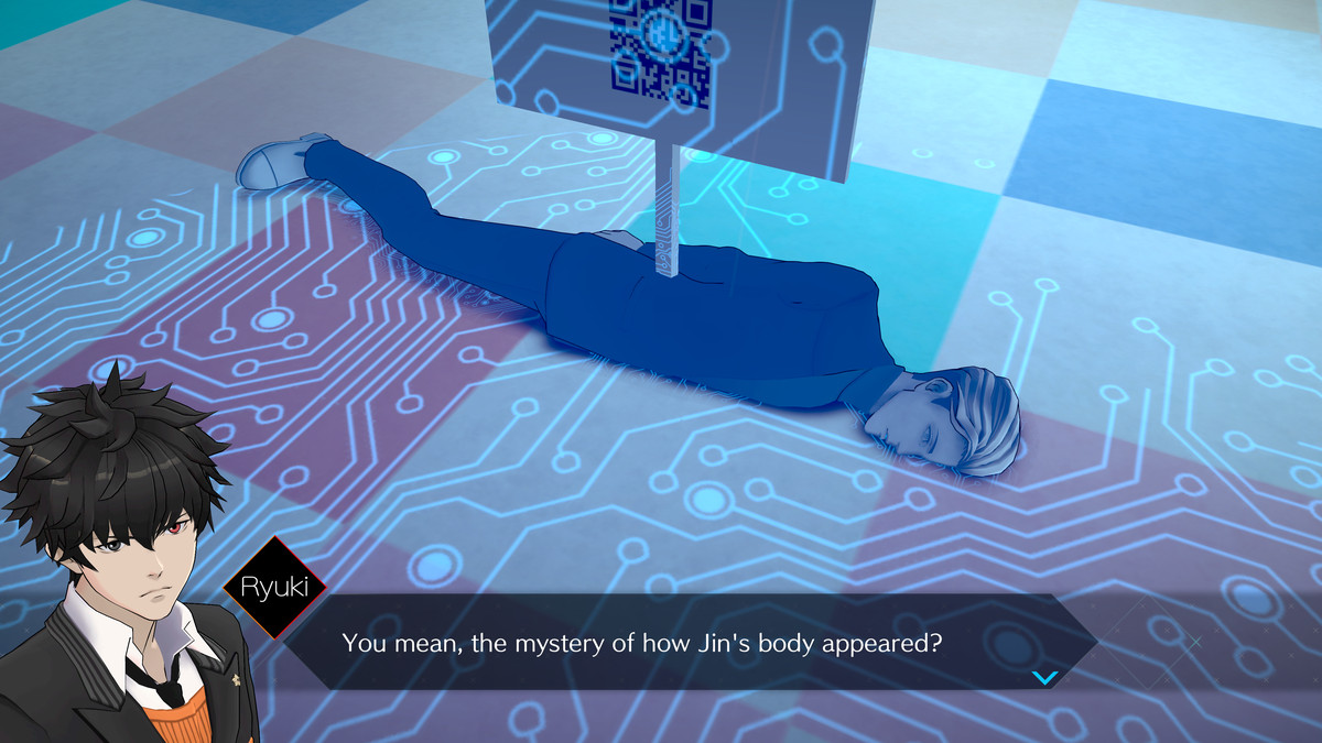 A character using x-ray vision in AI: The Somnium Files - Nirvana Initiative