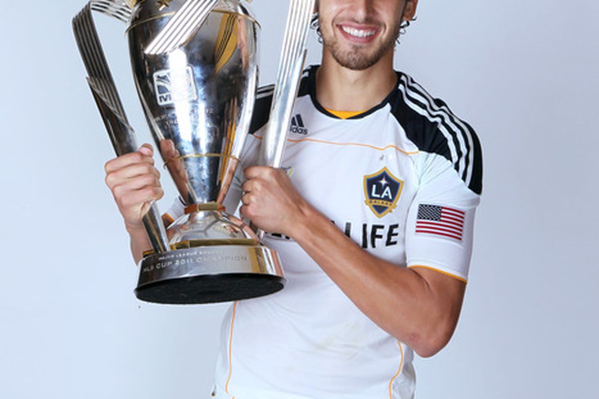 CARSON, CA - NOVEMBER 20:  Before playing for the LA Galaxy, Omar Gonzalez played for Maryland, winning the College Cup.  (Photo by Jeff Gross/Getty Images)