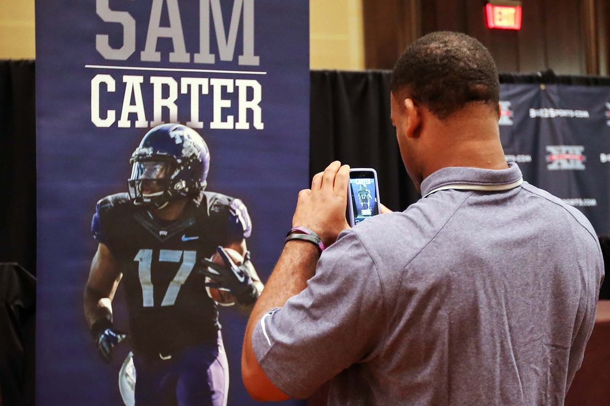Sam Carter taking a picture of Sam Carter.