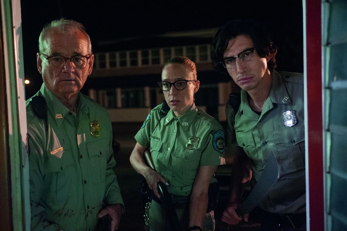 Bill Murray, Chloe Sevigny, and Adam Driver in The Dead Don’t Die.
