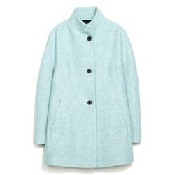 <b>Zara</b>, <a href="http://www.zara.com/us/en/woman/outerwear/coats/wool-coat-with-funnel-collar-c499001p2296007.html">$149</a>