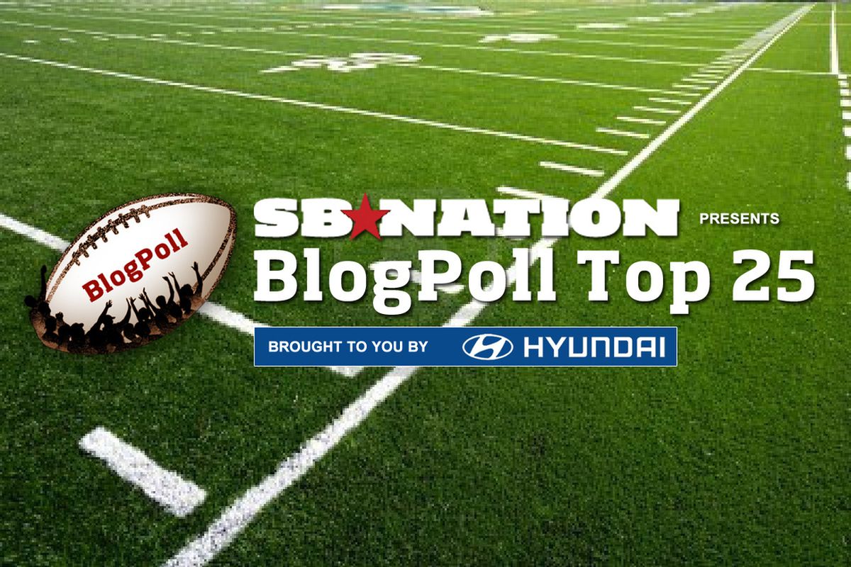 Ohio State is up to 13th in this week's BlogPoll Top 25.