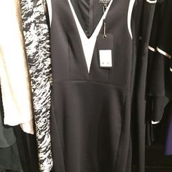 The Lauren leather combo dress, $295