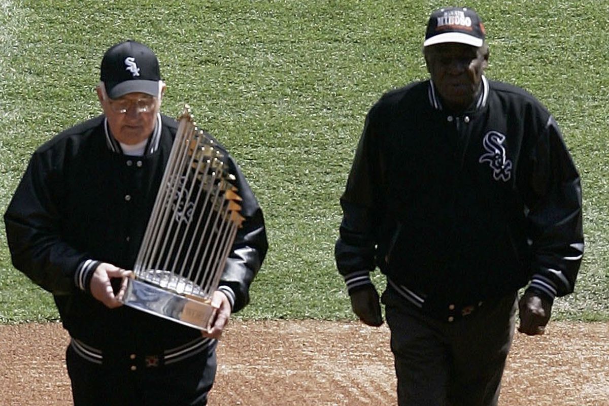 Billy Pierce and Minnie Miñoso in 2006.