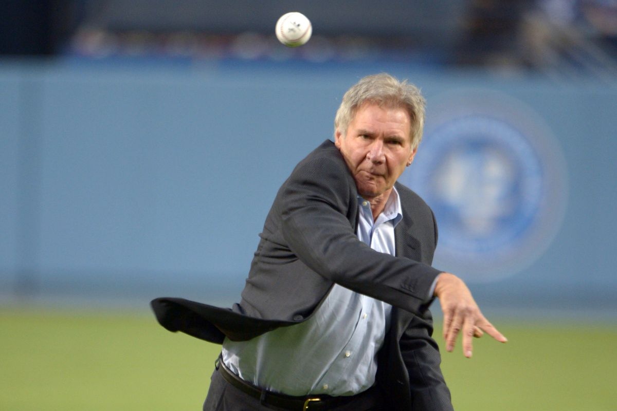 Harrison Ford made the Dodgers chase his nasty pitches in the dirt.