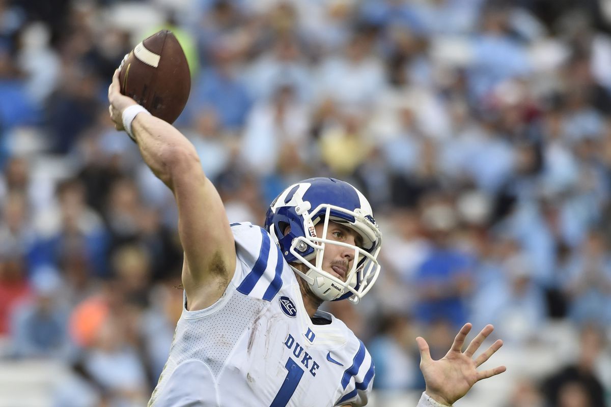 Duke quarterback Thomas Sirk may be out for the Pitt game.
