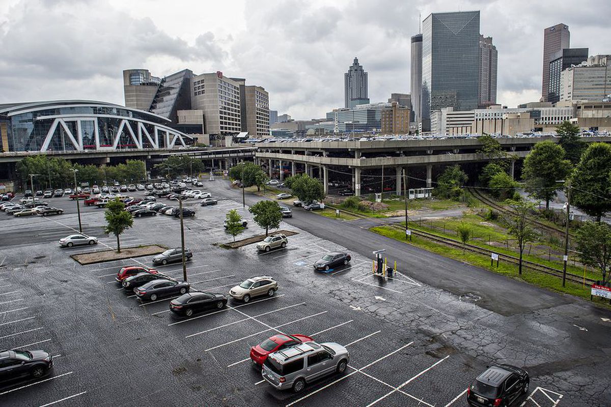 Bordered by two stadiums, The Gulch is little more than sunken parking and railways today.