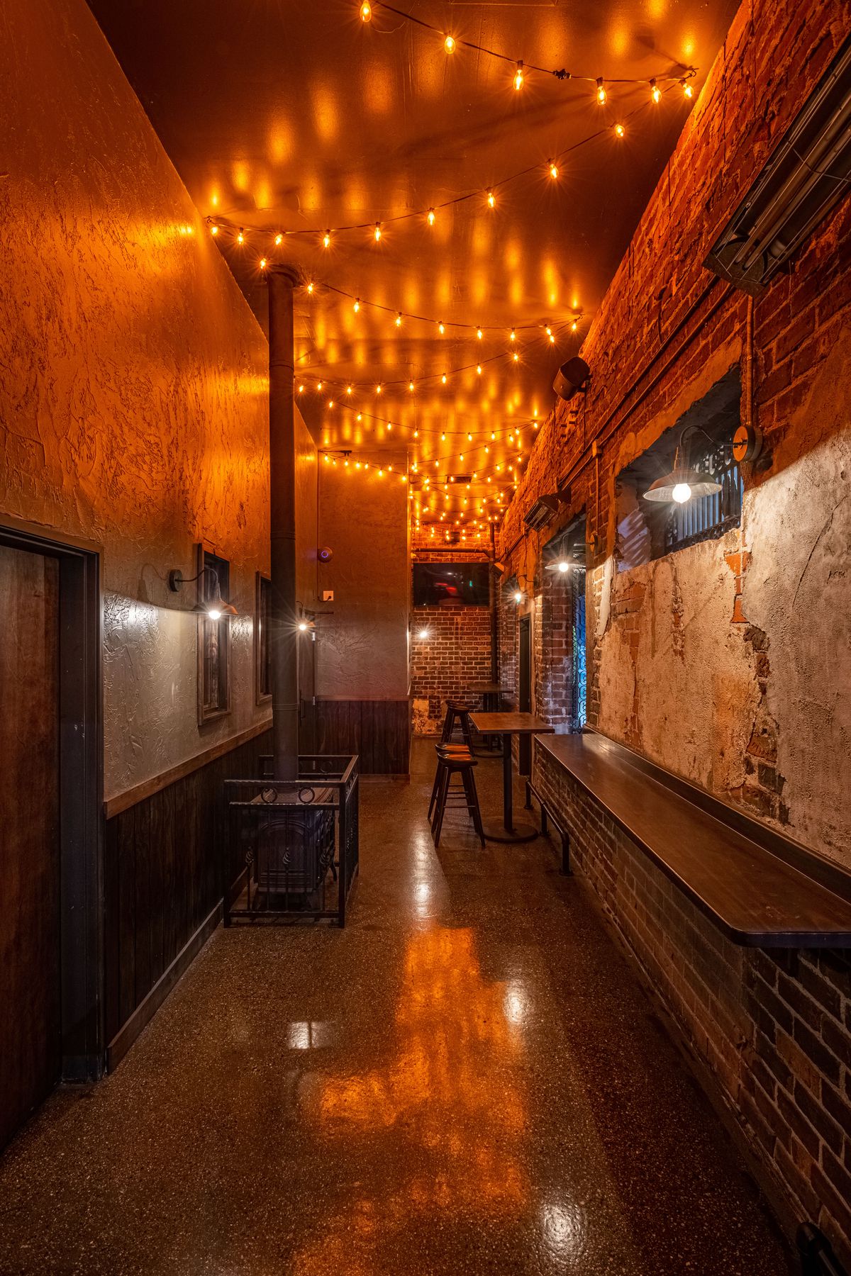 Hallway at the High Low bar in Los Angeles, California