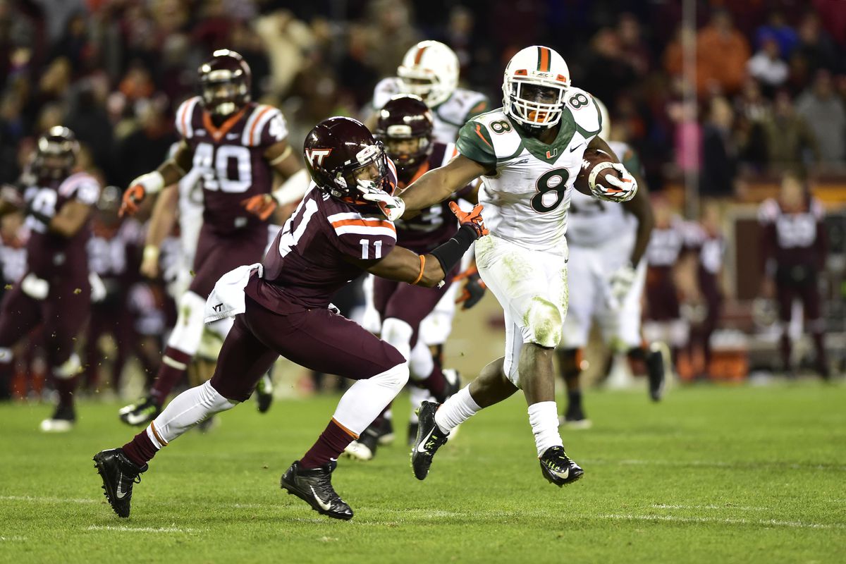 Duke and the rest of the Canes ran over the Hokies last night.