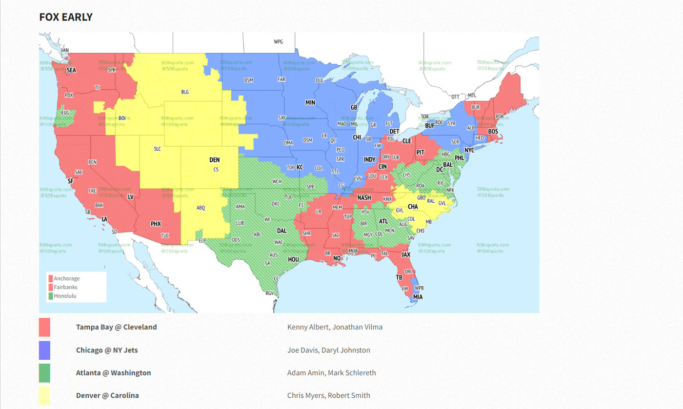 NFL Week 12 coverage map: Will Cincinnati vs. Tennessee be on your TV? -  Cincy Jungle