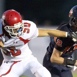 Brighton plays American Fork in a high school football game at American Fork High School in American Fork on Aug. 22, 2014. On Friday, Brighton's Drew Jensen announced he has committed to play for BYU football.