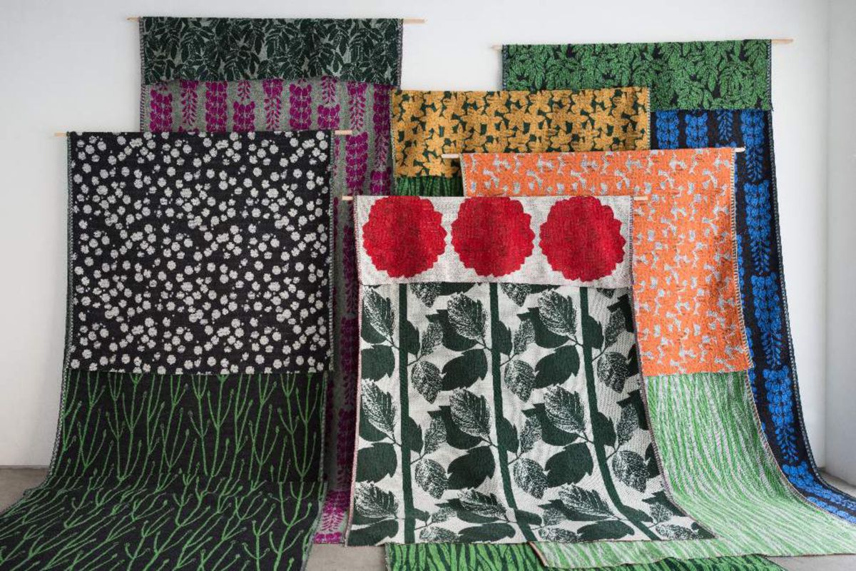 “Bloom” blankets by Yuri Himuro were on display during the second-annual Designart Tokyo fair in October.