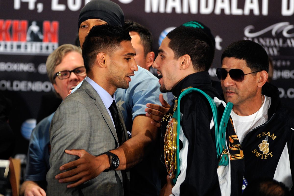 Amir Khan and Danny Garcia have traded words in the build-up to Saturday's fight. (Photo by David Becker/Getty Images)