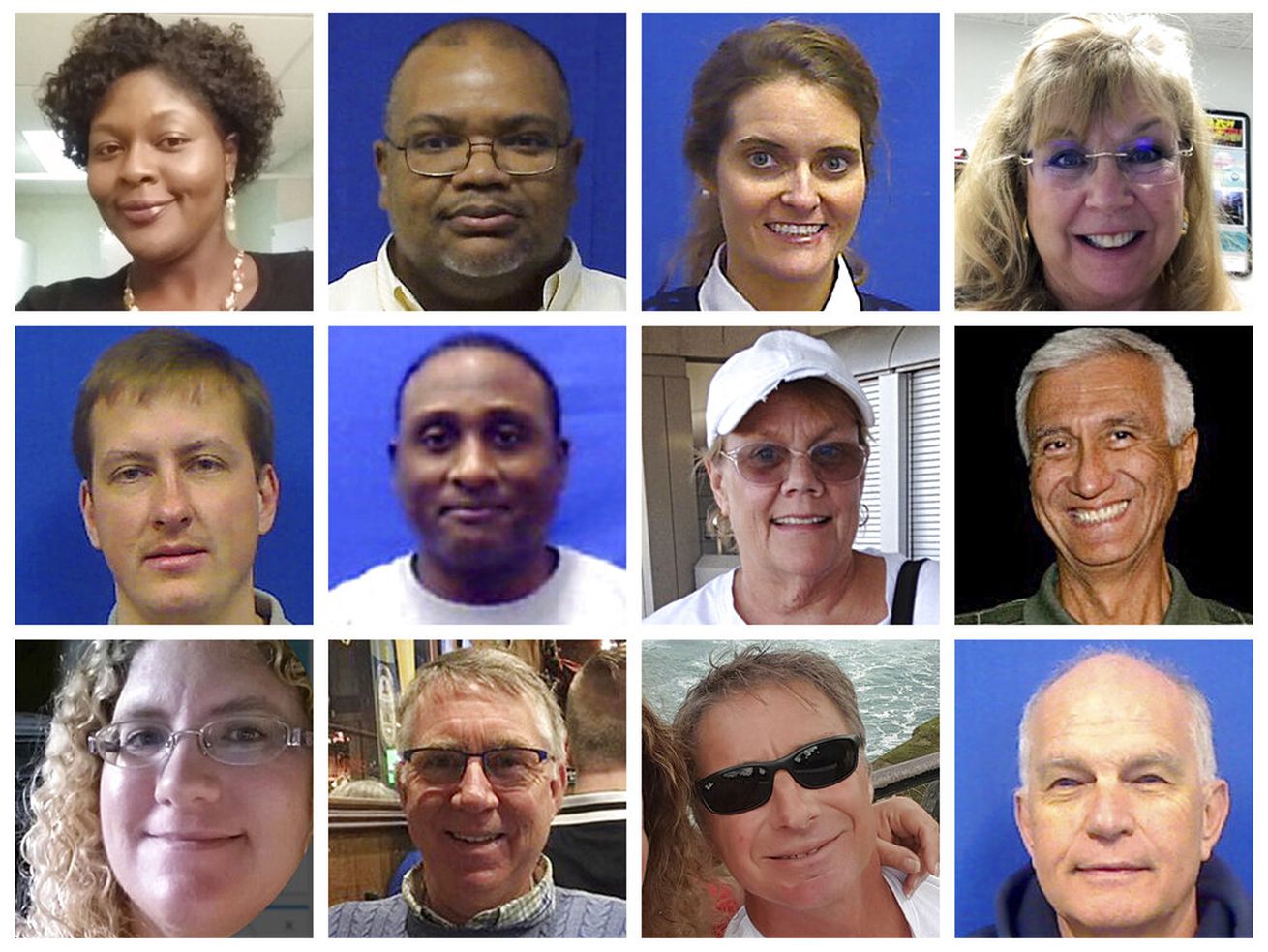 This combination of photos provided by the City of Virginia Beach on Saturday, June 1, 2019 shows victims of Friday’s shooting at a municipal building in Virginia Beach, Va. Top row from left are Laquita C. Brown, Ryan Keith Cox, Tara Welch Gallagher and Mary Louise Gayle. Middle row from left are Alexander Mikhail Gusev, Joshua O. Hardy, Michelle “Missy” Langer and Richard H. Nettleton. Bottom row from left are Katherine A. Nixon, Christopher Kelly Rapp, Herbert “Bert” Snelling and Robert “Bobby” Williams.