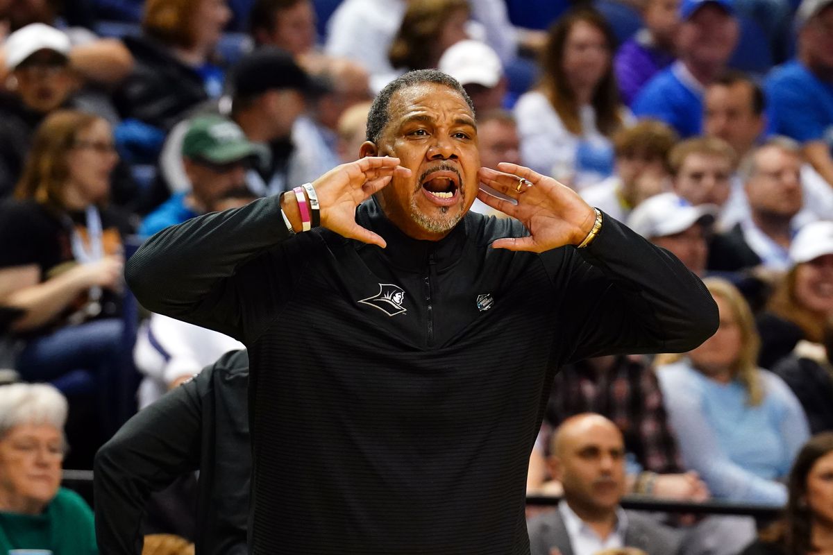 Providence Friars head coach Ed Cooley reacts in the first half against the Kentucky Wildcats at Greensboro Coliseum.