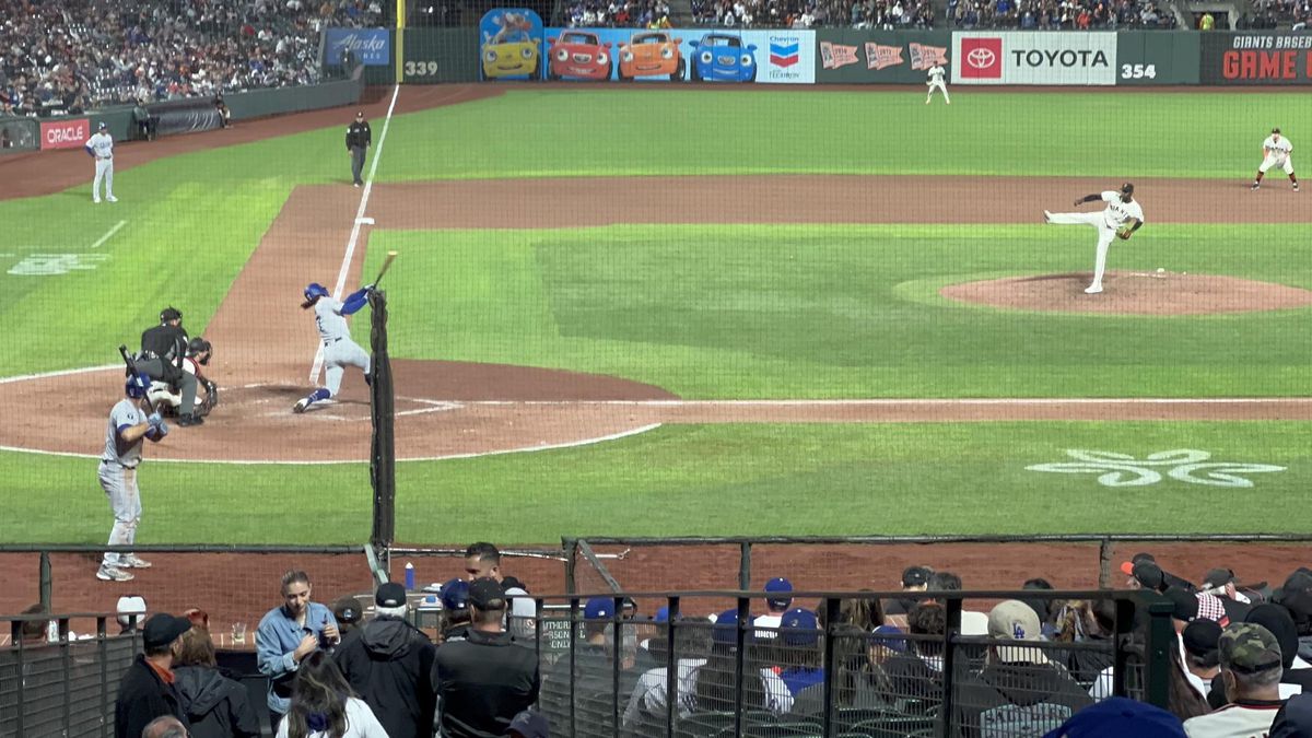 James Outman up to bat. Oracle Park. August 3, 2022.