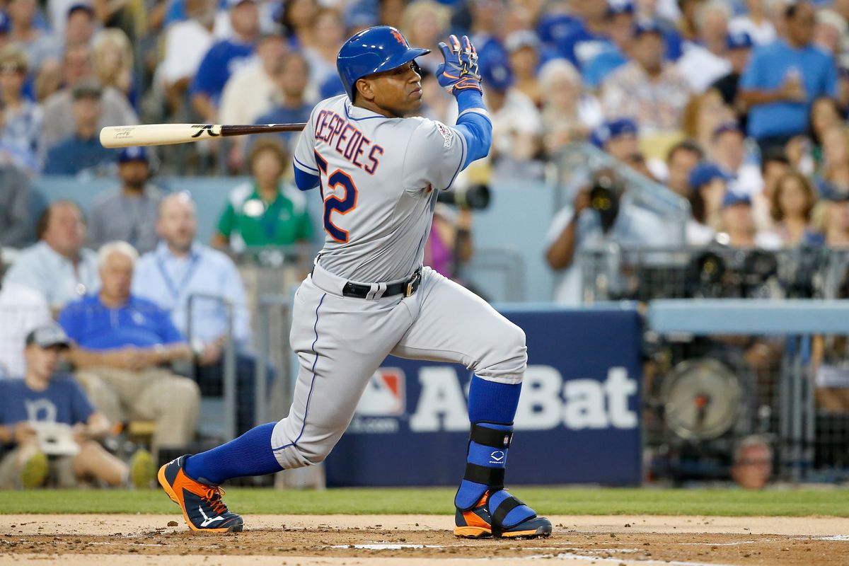 Yoenis Cespedes has 28 home runs and a .633 slugging percentage in 83 regular season games with the Mets.