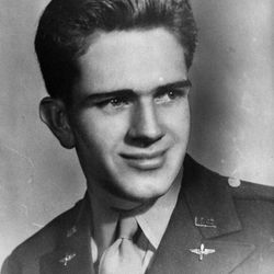 President Boyd K. Packer as a young man in the World War II Army Corps in the early 1940s.
