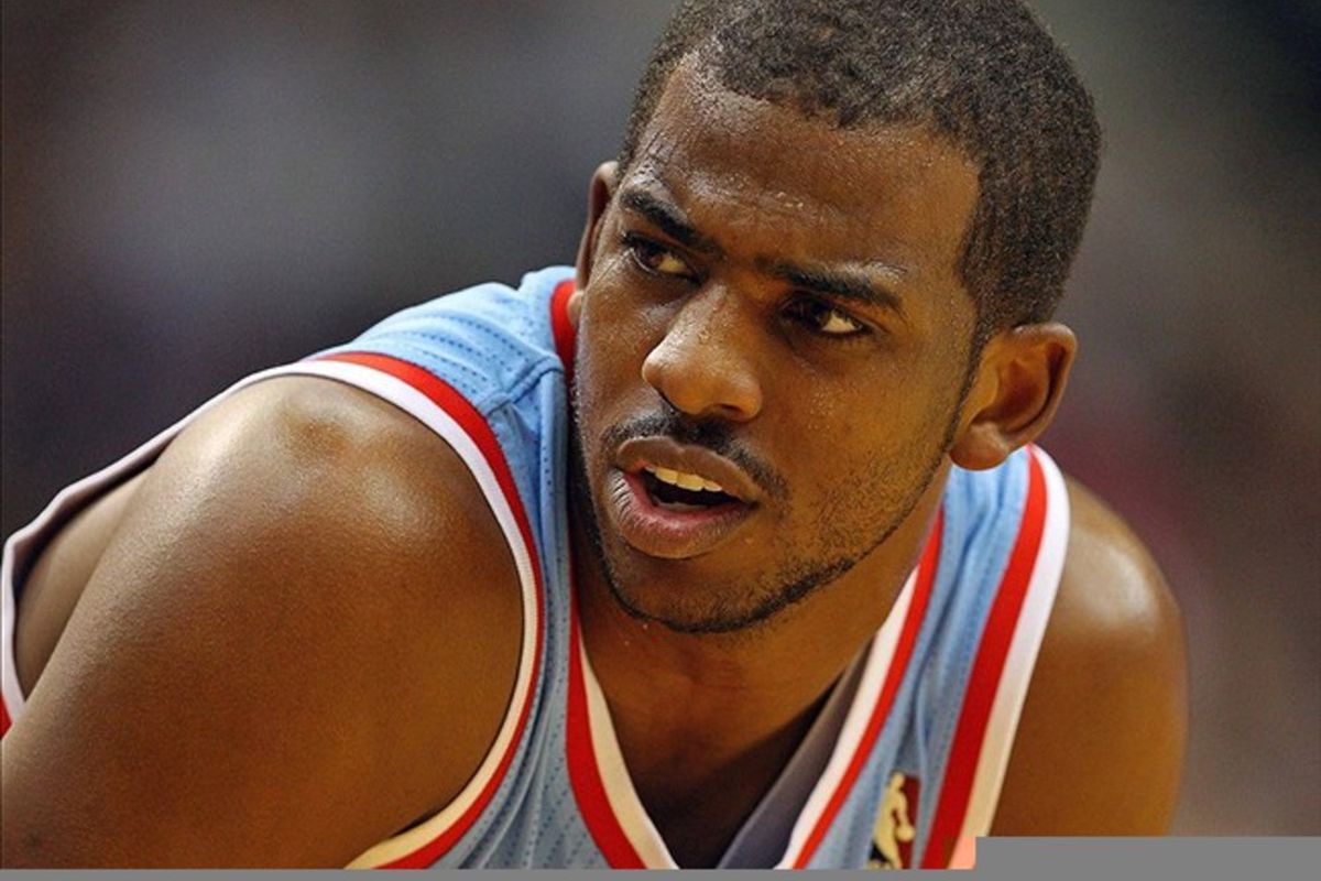 Mar 5, 2012; Minneapolis, MN, USA: Los Angeles Clippers guard Chris Paul (<strike>3</strike> 2) ponders his fate as the guy who will miss the key gimme free throw with virtually no time on the clock to send the game into overtime. 